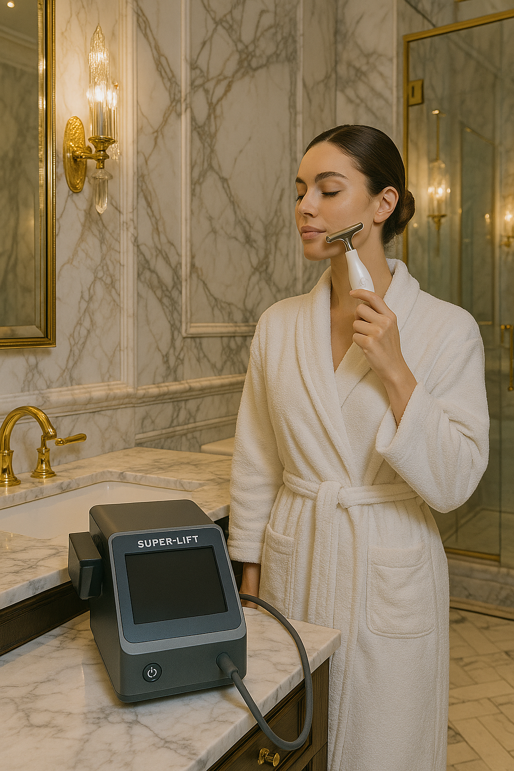 Dispositivo Reafirmante Facial profesional Más Avanzado — Tecnología estética de alto nivel desde tu casa